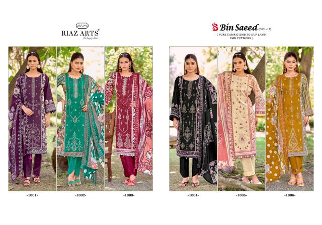 Riaz arts bin saeed vol 17 wholesale dress materials in hyderabad